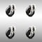 Service Caster 4 Inch 316SS Hard Rubber Wheel Swivel Bolt Hole Caster Set with Brake SCC SCC-SS316BH20S414-HRS-TLB-4 - alternate 1